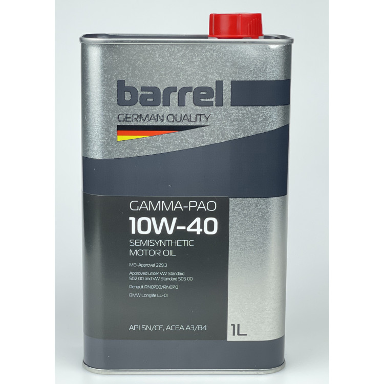 Олива моторна Barrel Gamma-Pao 10W-40 4л.