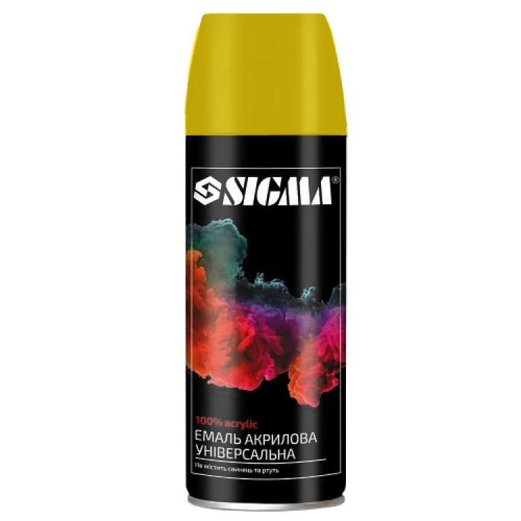 SIGMA Емаль універсальна акрилова RAL 9006 сріблястий 400мл