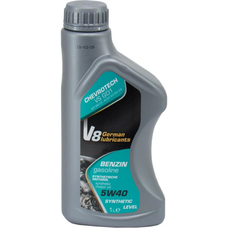 Олива моторна V8 Synthetic Level 5W-40 1л