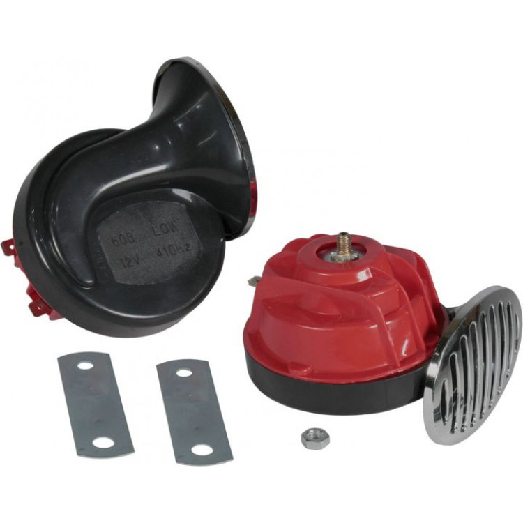 Сигнал звуковий пластиковий (компл. 2шт) 12V блістер 12050