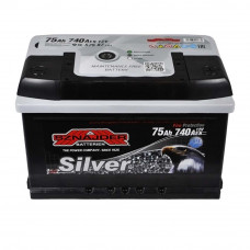 Акумулятор SNAJDER Silver 75Ah/12V/740A (правий +)