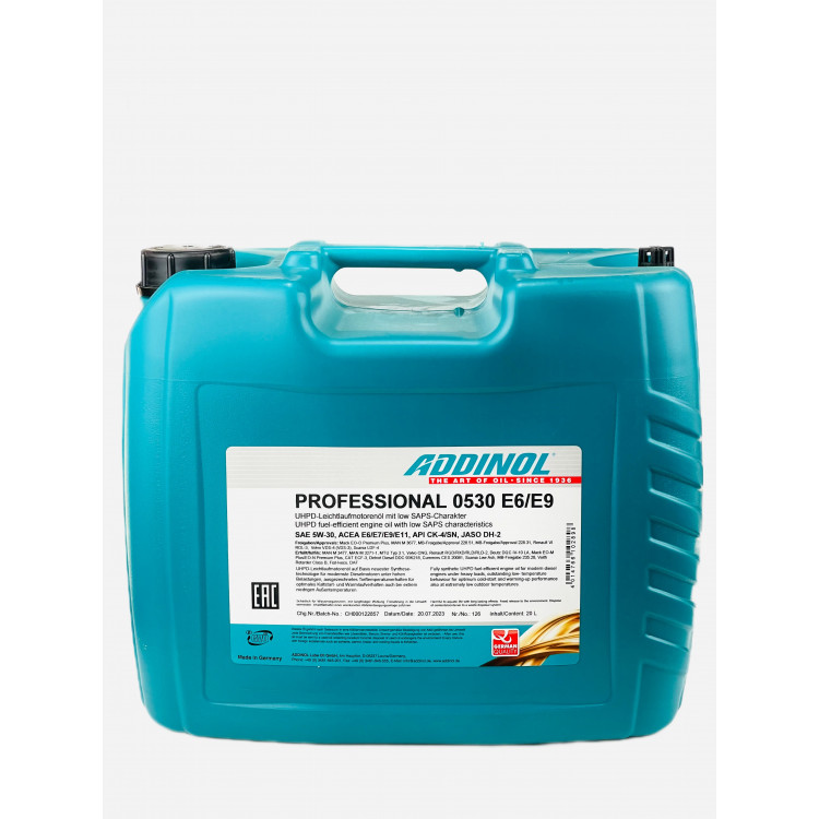 Олива моторна Addinol Professional 0530 E6/E9 5W-30 20л.
