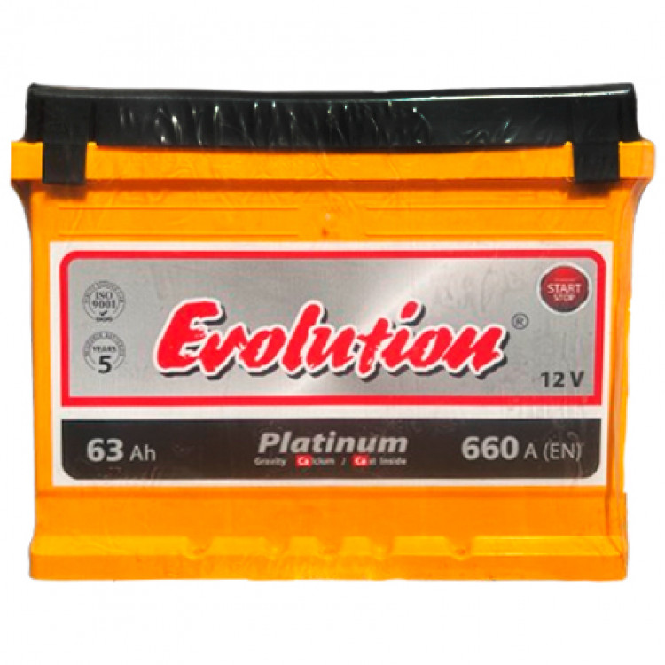 Акумулятор EVOLUTION Platinium 63Ah/12V/660A  M5  +-