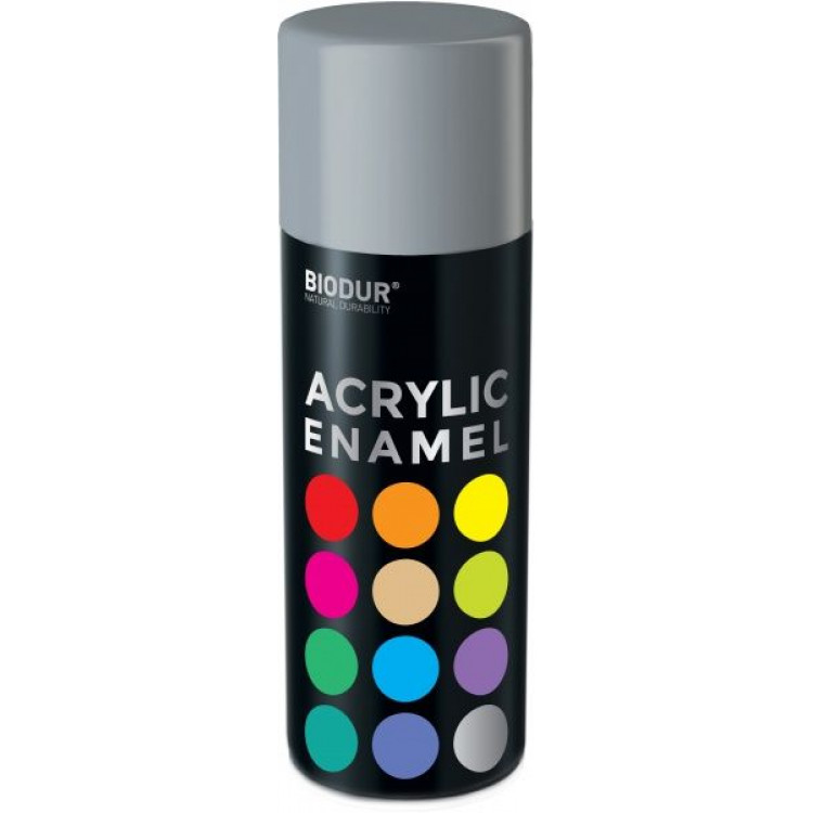 BIODUR Емаль універсальна акрілова RAL 7046 сірий 400 мл