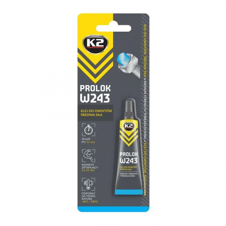 K2 MEDIUM STRENGTH Фіксатор різьби синій 6гр W243