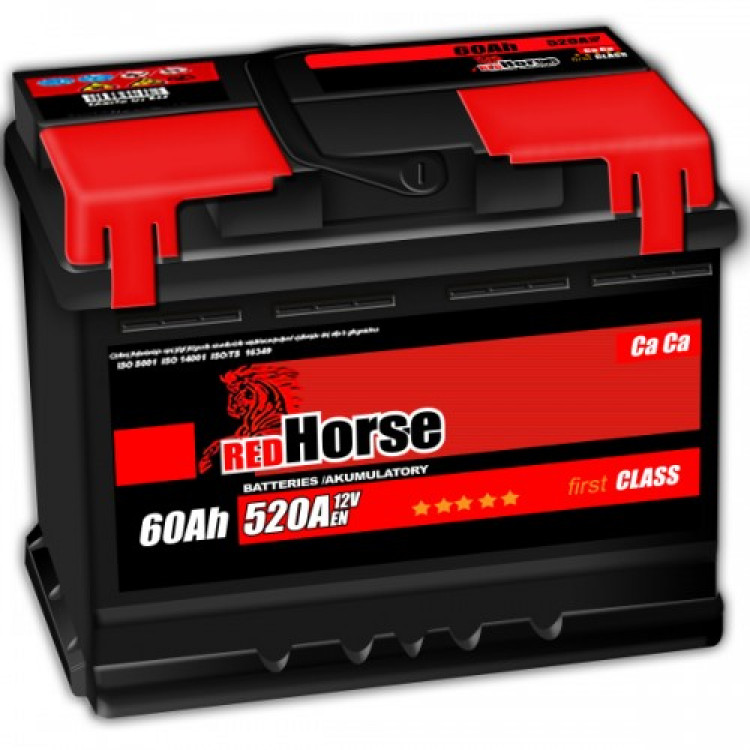 Акумулятор Red X 60Ah/12V (520A) +-