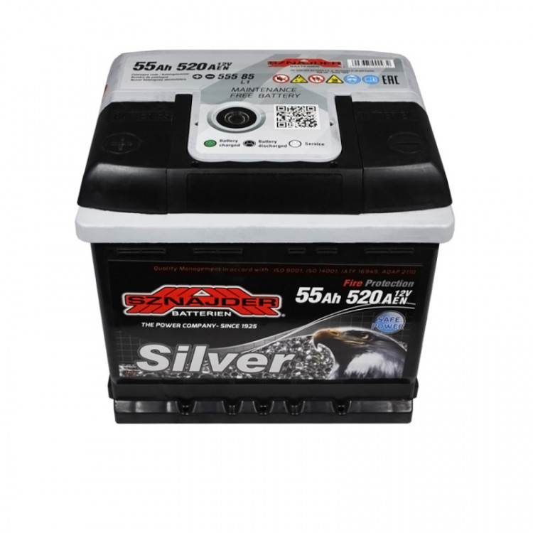 Акумулятор SNAJDER Silver 55Ah/12V/520A (правий +)