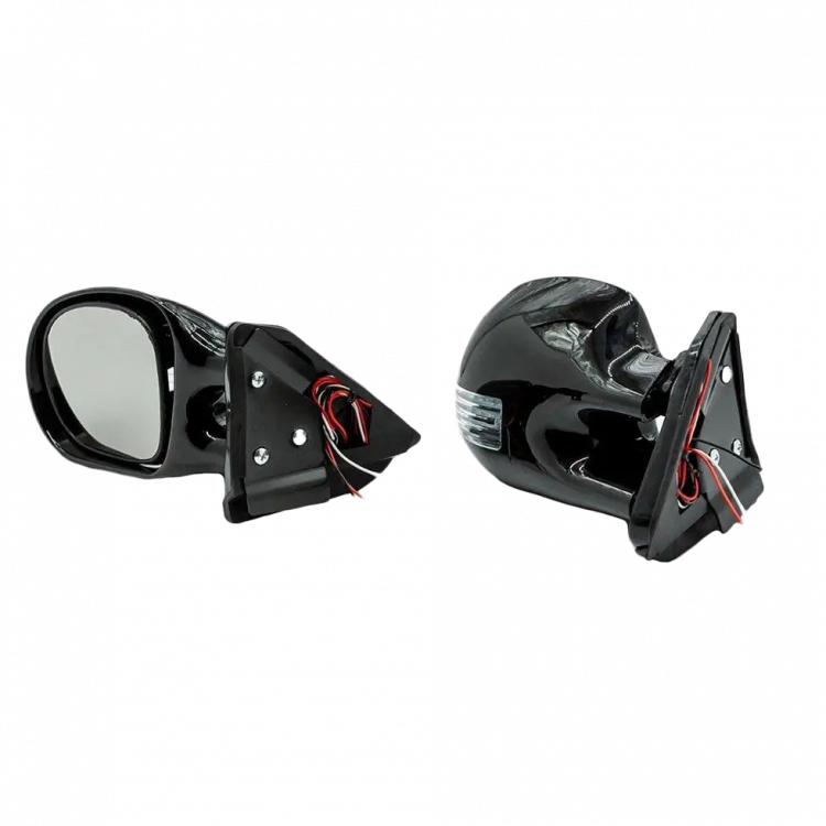 ELEGANT Дзеркало бокове чорне з повторювачем повороту універсал, к-сть 2 шт.(ручне регул.) EL 130516
