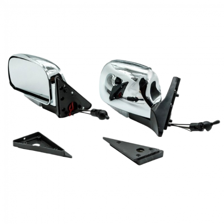 ELEGANT Дзеркало бокове хром LADA 2107 з повторювачем повороту, к-сть 2 шт.(ручне регул.) EL 130523