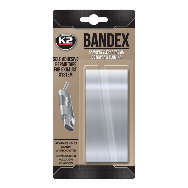 K2 BOND BANDEX Стрічка для ремонту глушників, срібляста (1м на 5см)  B305