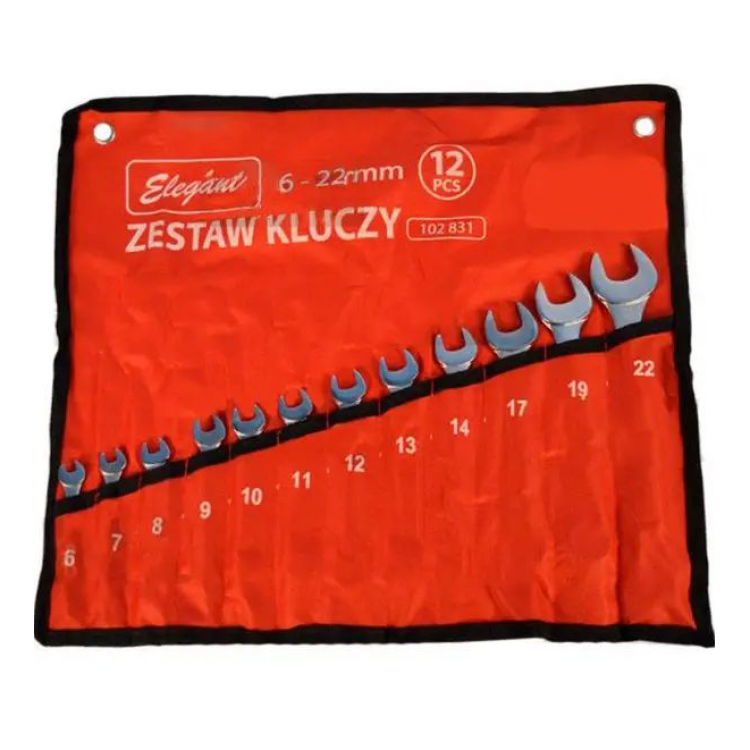ELEGANT Набір ключів рожково-накидних 12 одиниць (6-22мм) /ST-27 EL 102831