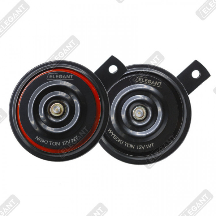ELEGANT Сигнал дісковий 12v 92 мм 2 шт EL 100701