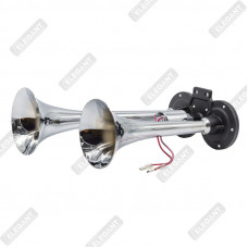 ELEGANT Cигнал повітряний 2-дудки 24V метал ( SL-1008C ) EL 100707