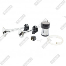 ELEGANT Cигнал повітряний 2-дудки 12V хром EL 100743