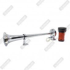 ELEGANT Cигнал повітряний 12V 450 мм 1-дудка метал EL 100790