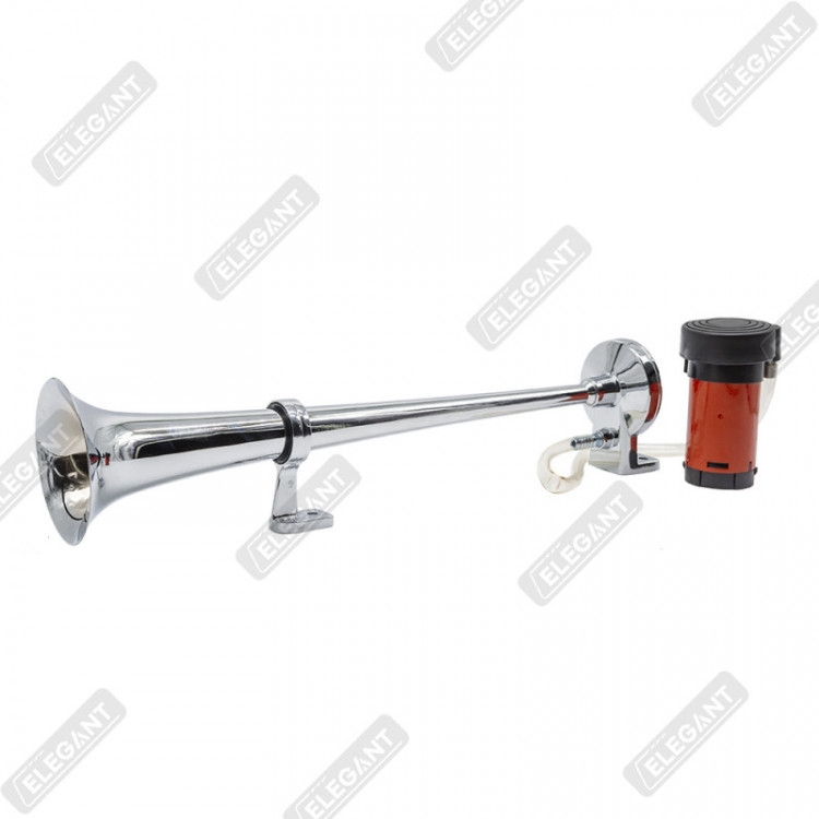 ELEGANT Cигнал повітряний 12V 450 мм 1-дудка метал EL 100790