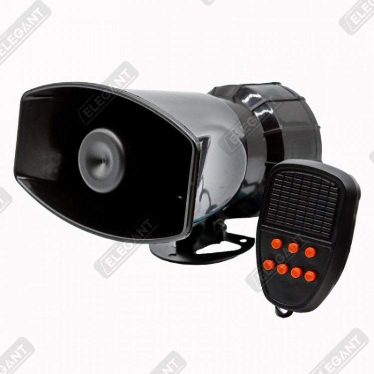 ELEGANT Сирена авт + мегафон 7 тон 60 Ватт EL 100797