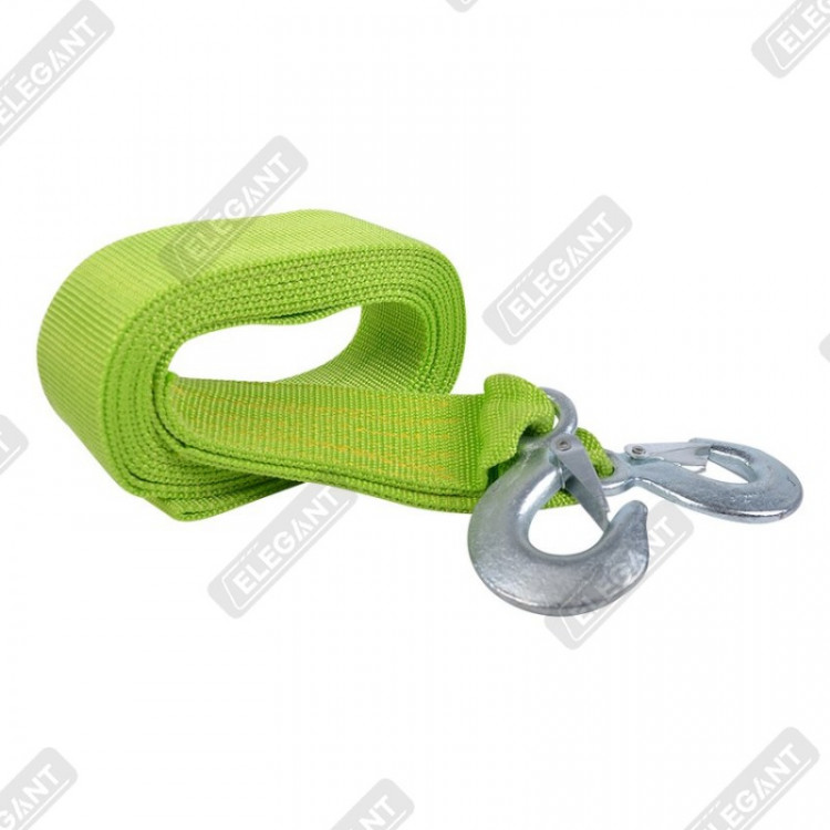 ELEGANT Трос буксирувальний з гаками PLUS  (зелений)  4м  3т  EL 101815