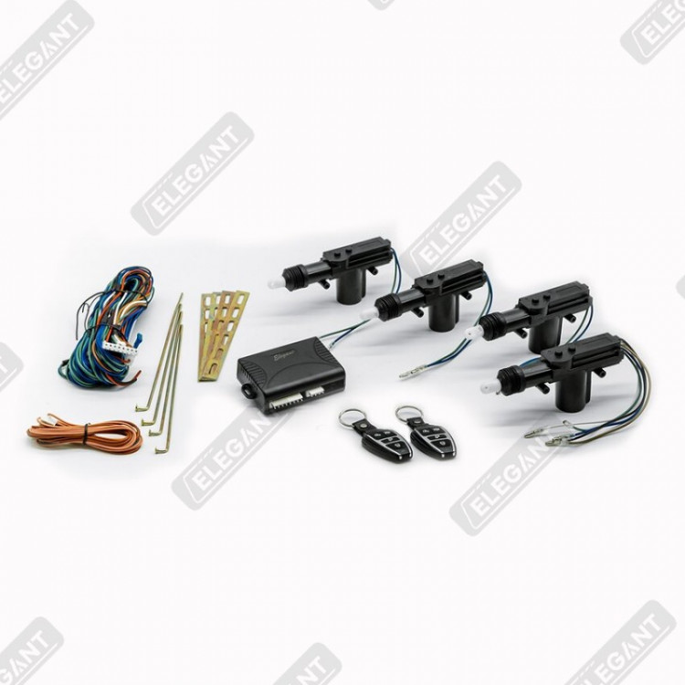 ELEGANT Цент. замок 4 шт (1шт 5пров + 3шт 2пров+ключ/брелок+баг)  EL 101521