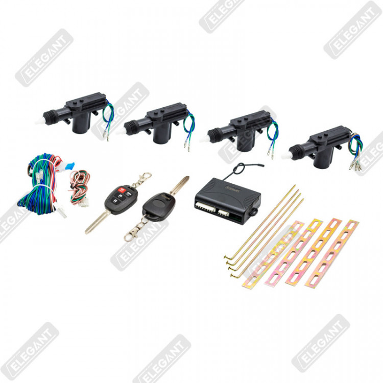 ELEGANT Цент. замок 4 шт (1шт 5пров + 3шт 2пров+ключ/брелок+баг) EL 101522