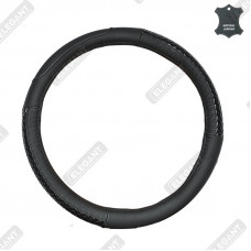 ELEGANT Чохол руля чорн. шкіра (косічка + чорна нитка) M EL 105621