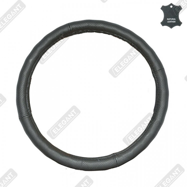 ELEGANT Чохол руля чорн. шкіра (масажер перфорований ) M EL 105636