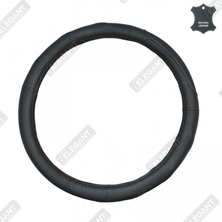 ELEGANT Чохол руля чорн. шкіра (масажер ) L EL 105642