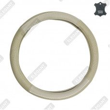 ELEGANT Чохол руля беж перфорація масажер шкіра M EL 105706