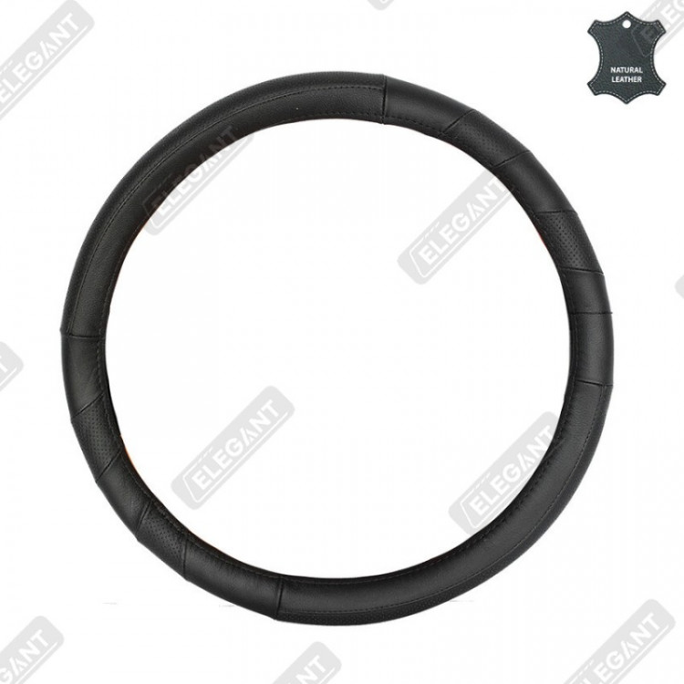ELEGANT Чохол руля чор. шкіра M EL 105761