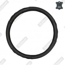 ELEGANT Чохол руля чорн. шкіра L EL 105787