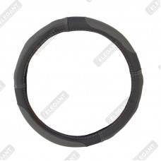 ELEGANT Чохол руля чорний (сіра боковина) М EL 105420