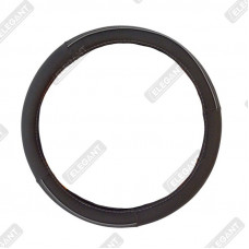 ELEGANT Чохол руля чорний (сіра нітка) М EL 105425