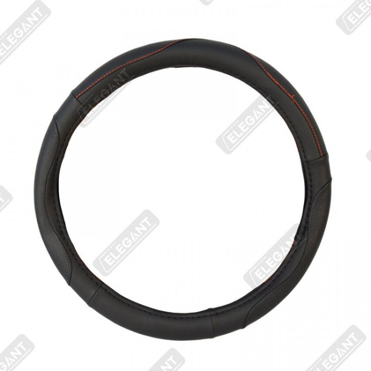 ELEGANT Чохол руля чорний (перфорація) М EL 105475