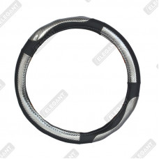 ELEGANT Чохол руля чорний/сірий M EL 105525