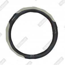 ELEGANT Чохол руля чорний/сірий 2 вст M EL 105535