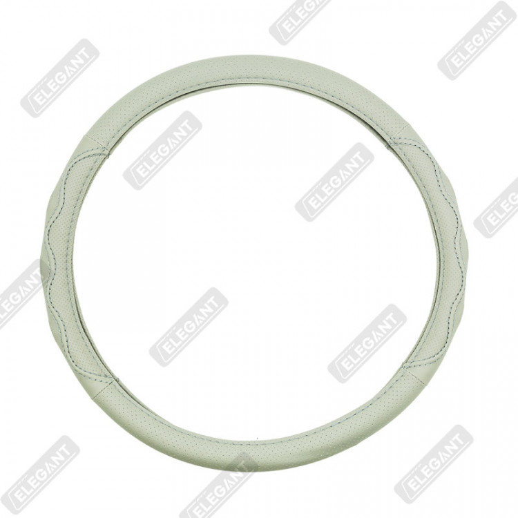 ELEGANT Чохол руля сірий з перф M EL 105555