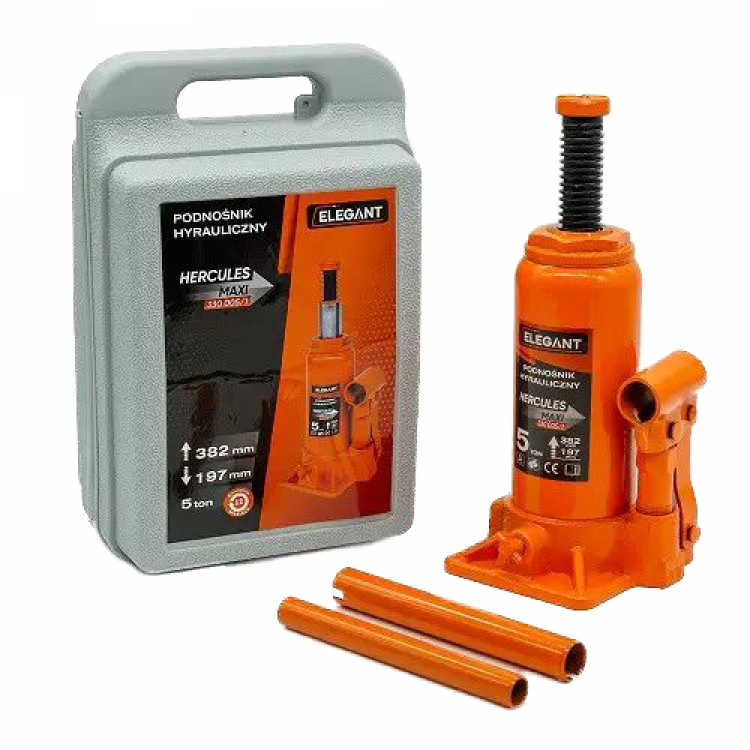 ELEGANT Домкрат гідравлічний чемодан (пляшка)  197/382   5т EL 330005/1