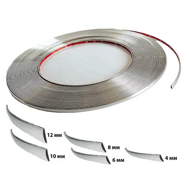 ELEGANT Молдинг автомобільний хромований бухта 6мм/30 м EL 100187