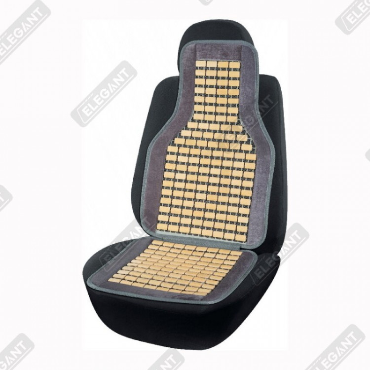 ELEGANT Накидка-масажер для автомобільного сидіння (пласка кісточка), 45х108см, чорна EL 100650