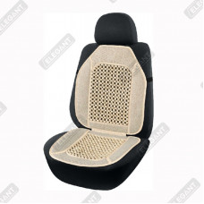 ELEGANT Накидка-масажер для автомобільного сидіння (кругла кісточка, льон), 47х100см, чорна EL 10065