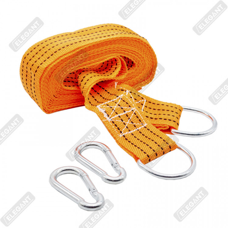 ELEGANT Трос буксирувальний з карабіном  (жовтий)  6м  2т  EL 101831