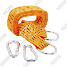 ELEGANT Трос буксирувальний з карабіном  (жовтий)  4м  5т  EL 101834