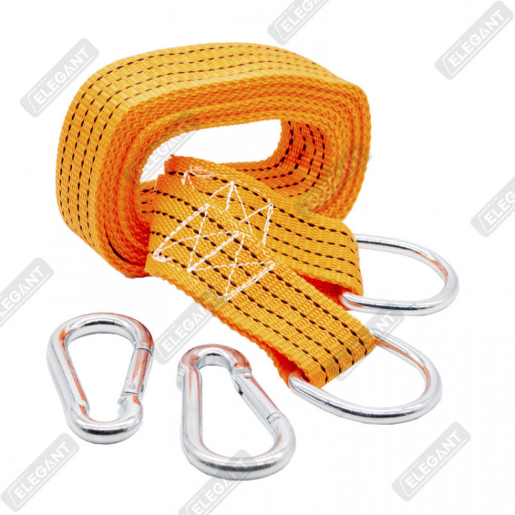 ELEGANT Трос буксирувальний з карабіном  (жовтий)  4м  5т  EL 101834