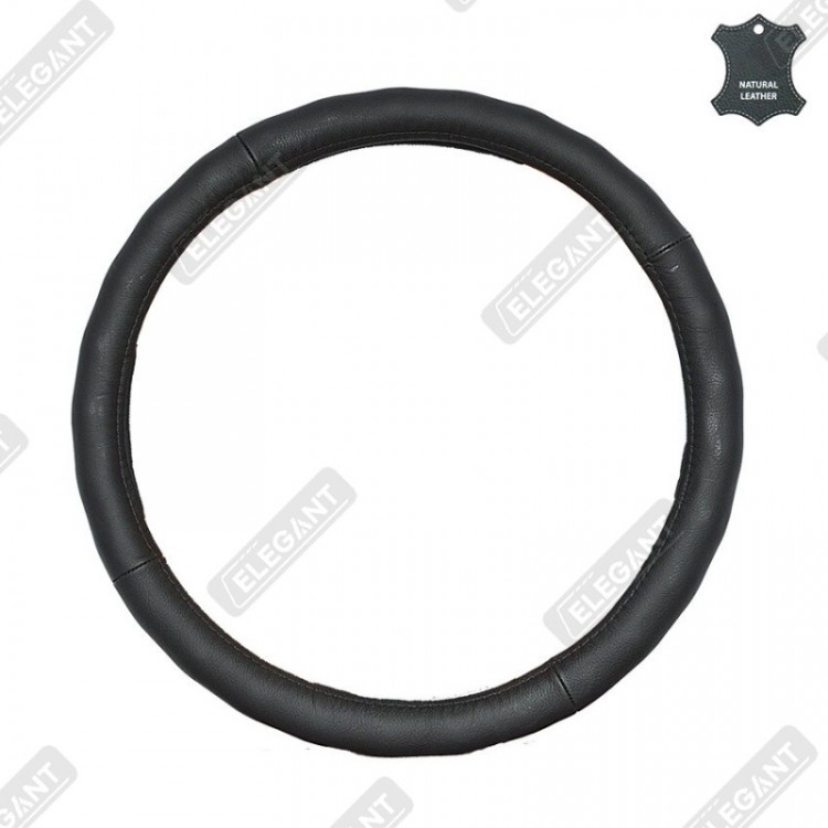 ELEGANT Чохол руля чорн. шкіра (масажер гладкий ) M EL 105631