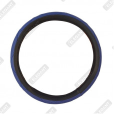 ELEGANT Чохол руля чорний (рельеф і голуба боковина) М EL 105470