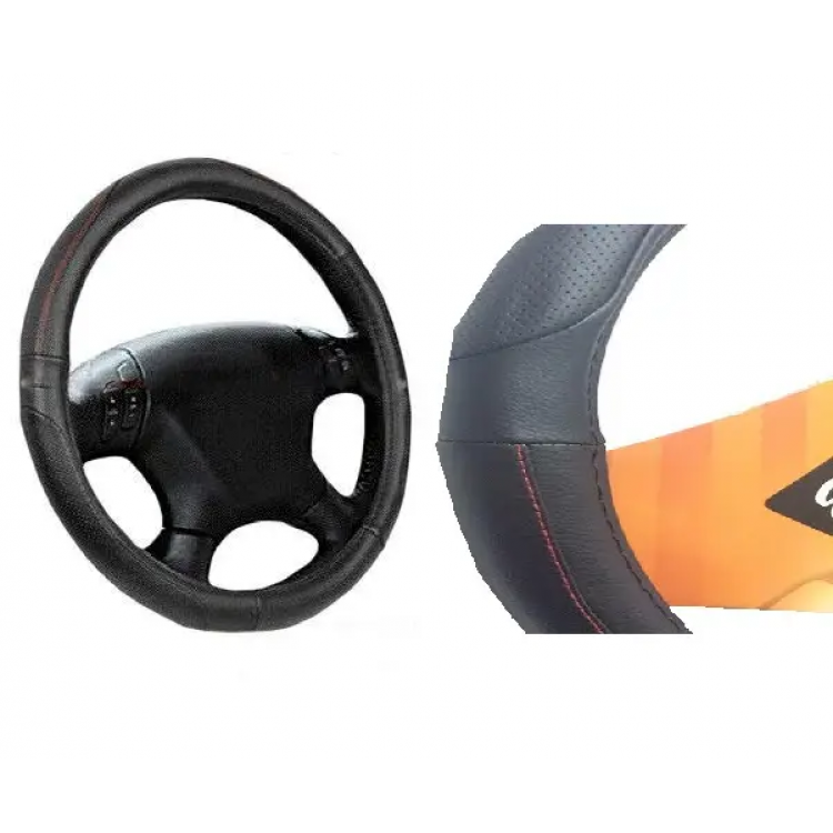 ELEGANT Чохол руля сірий (перфорація) М EL 105475/2