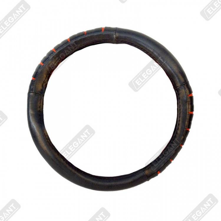 ELEGANT Чохол руля чорний (гладкий) М EL 105485