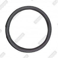 ELEGANT Чохол руля чорний (плетіння) L EL 105501