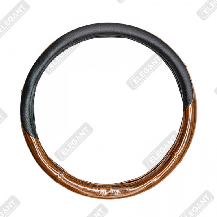 ELEGANT Чохол руля чорний (низ під дерево) XL EL 105507