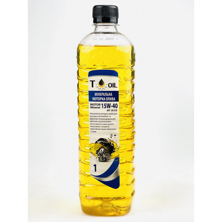 Олива моторна T-OIL 15W-40 1л